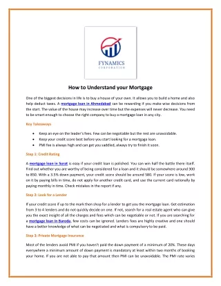 Understanding Your Mortgage