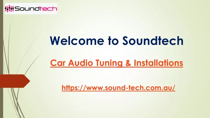 welcome to soundtech