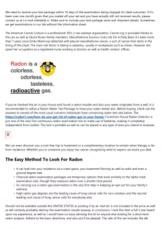 Exactly how Do You Examination For Radon?