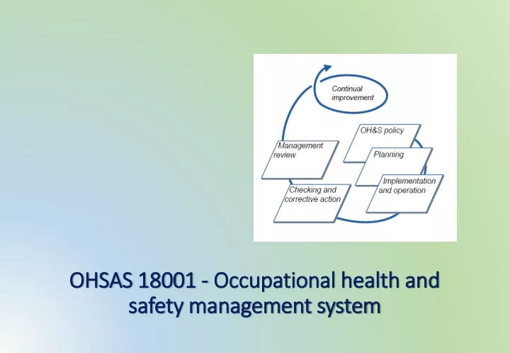ohsas 18001 occupational health and safety management system