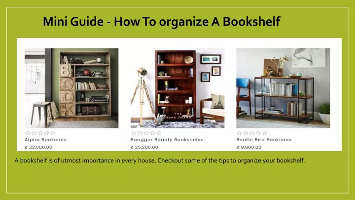 mini guide how to organize a bookshelf
