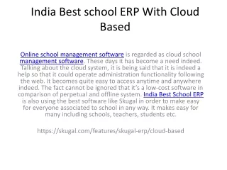 india best school erp with cloud based