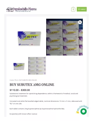 Purchase Subutex 2MG Sublingual Tabs Online— Psychedelic Pharma