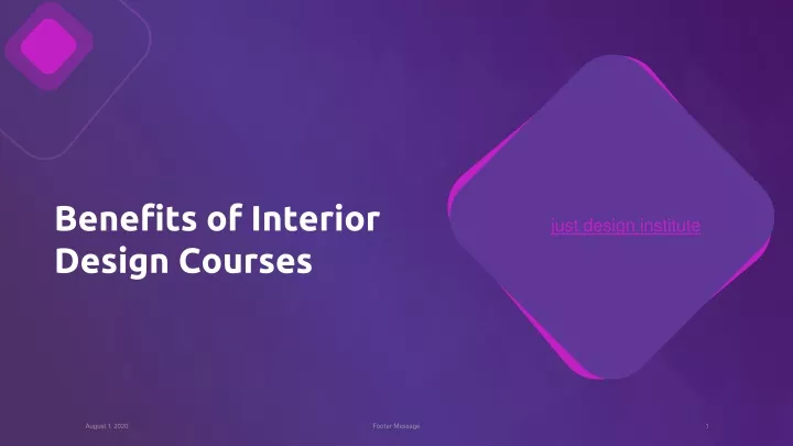 benefits of interior design courses