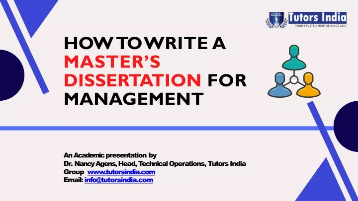 how to write a master s dissertation