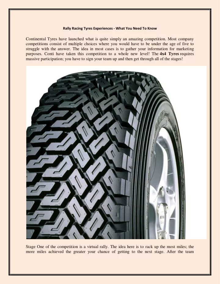 rally racing tyres experiences what you need
