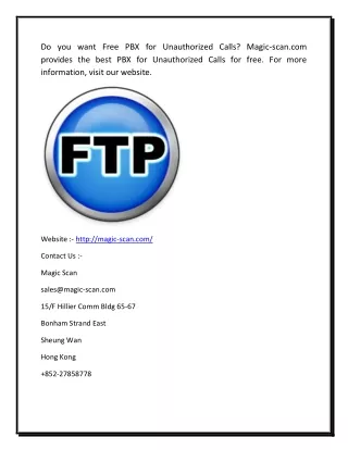 FreePBX Unauthorized Calls |-( Magic-scan.com )
