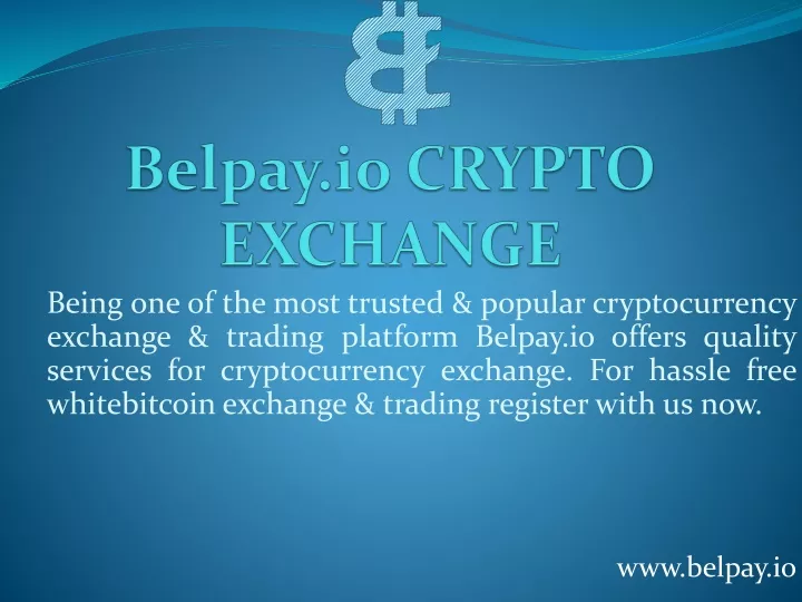 belpay io crypto exchange