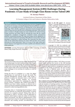 international journal of trend in scientific