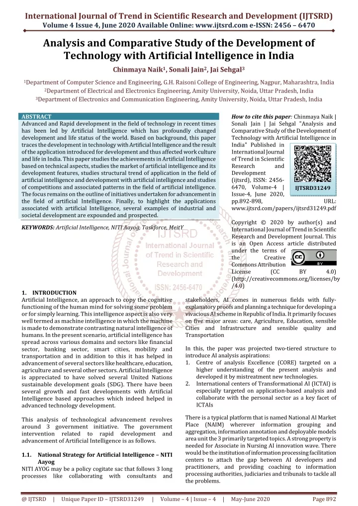 international journal of trend in scientific