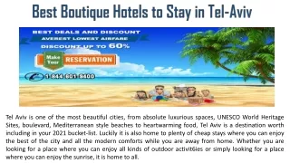 best boutique hotels to stay in tel aviv