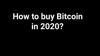 how to buy bitcoin in 2020