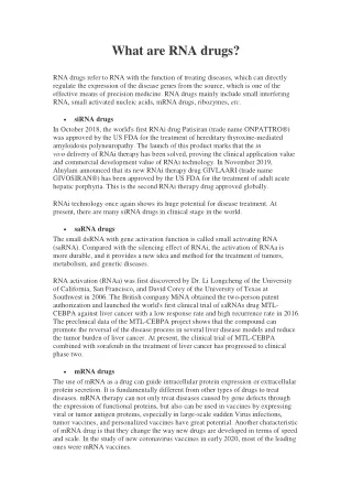 what are rna drugs