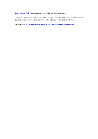 react native web development react native