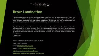 brow lamination