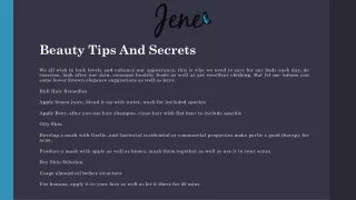 beauty tips and secrets