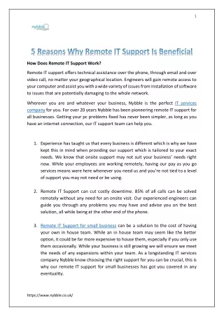 5 Reasons Why Remote IT Support Is Beneficial