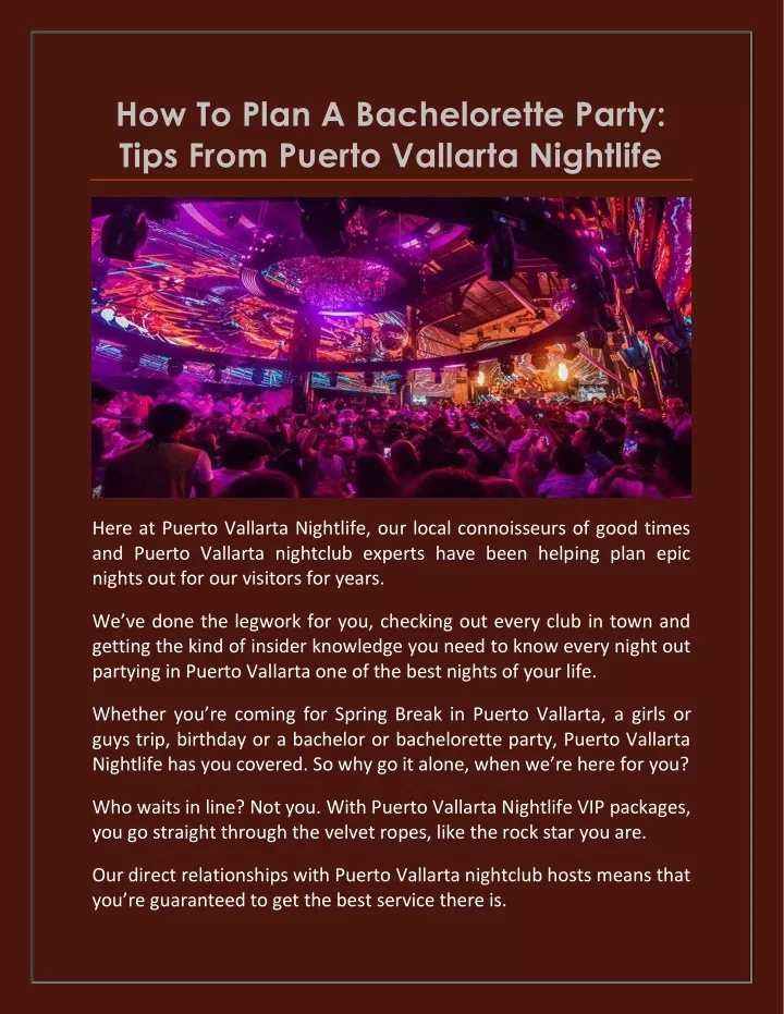 how to plan a bachelorette party tips from puerto