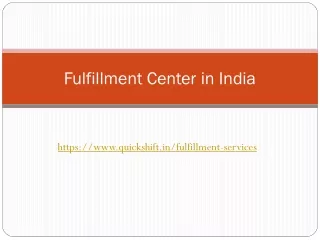 fulfillment center in india