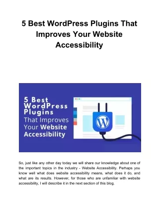 5 best wordpress plugins that improves your