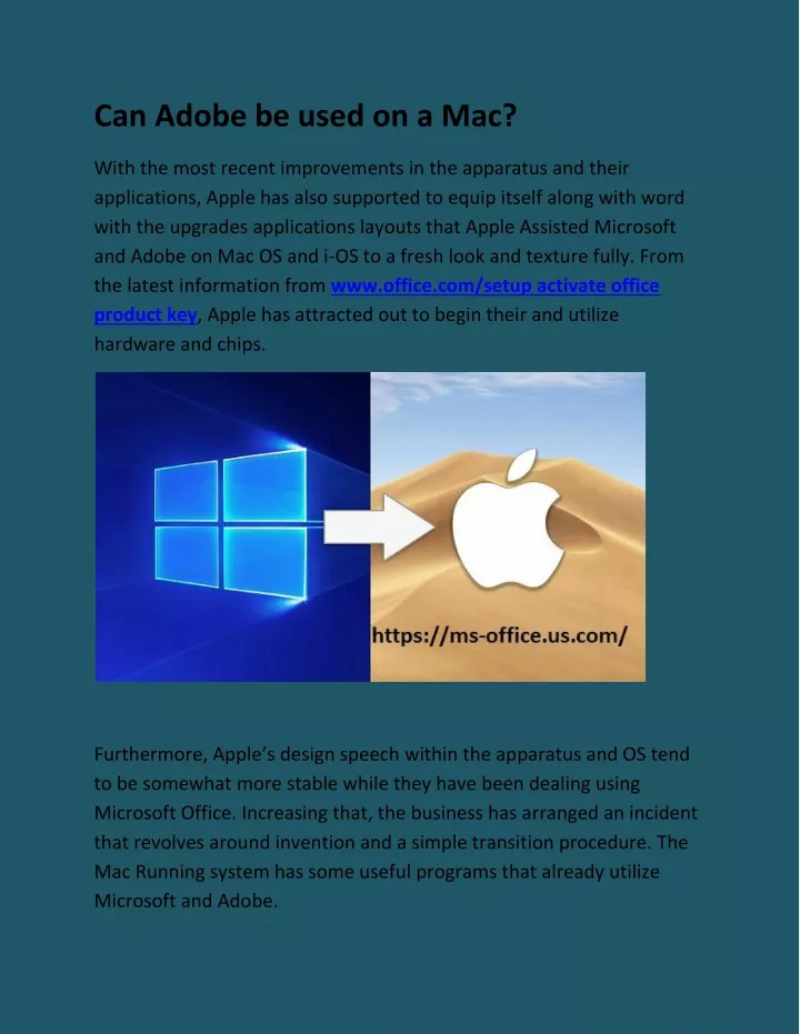 can adobe be used on a mac