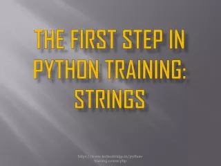 Outline of Strings in Python Training