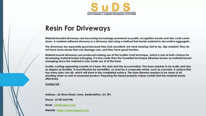 resin for driveways