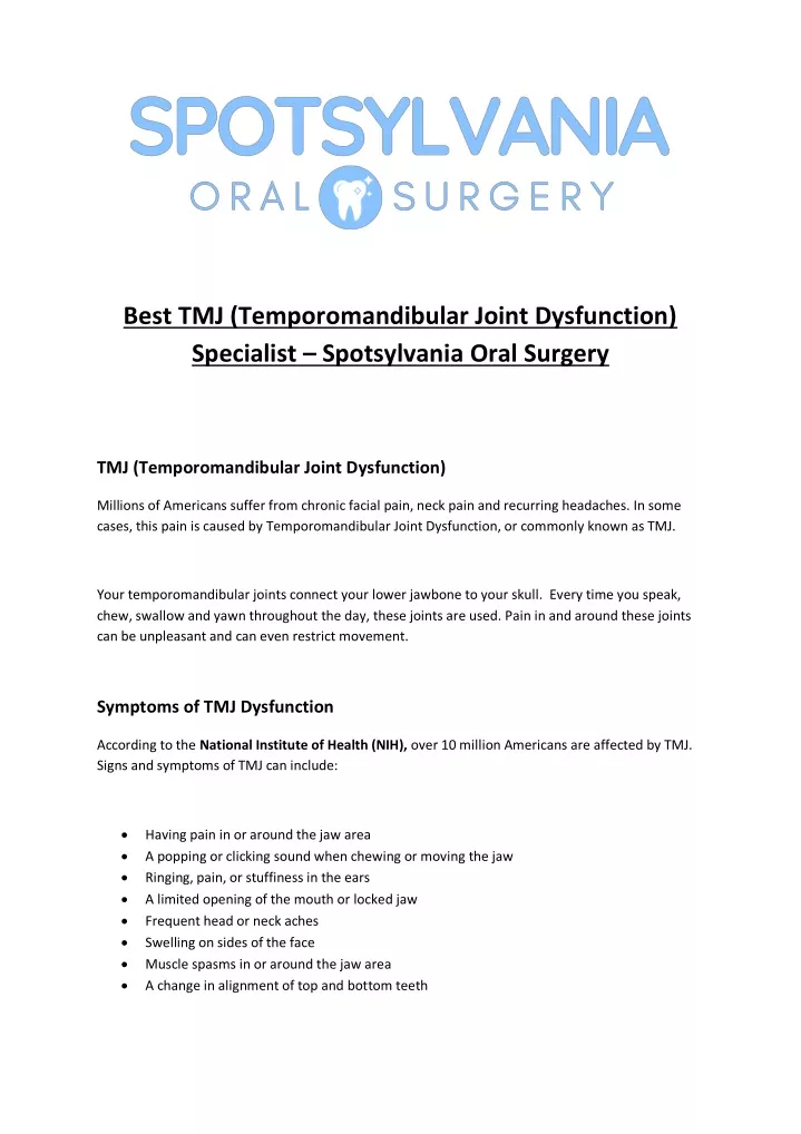 best tmj temporomandibular joint dysfunction