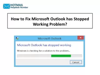 Microsoft Outlook has Stopped Working | Steps to Fix 1-888-726-3195