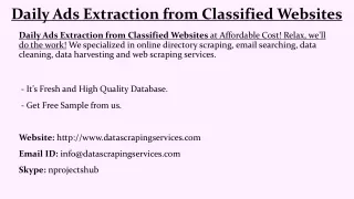 daily ads extraction from classified websites