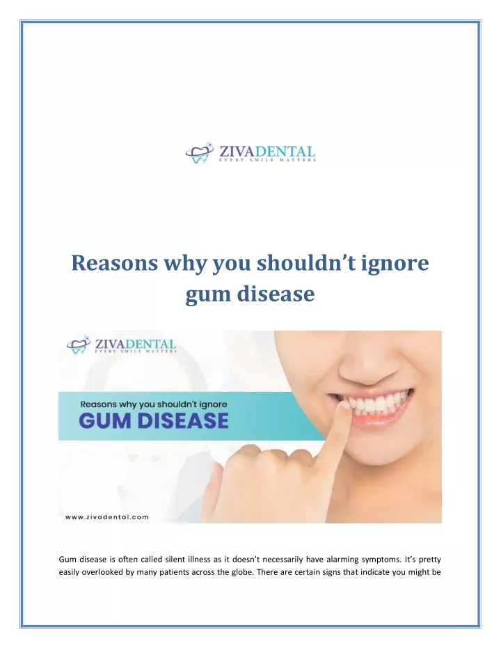 reasons why you shouldn t ignore gum disease