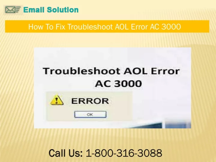 how to fix troubleshoot aol error ac 3000