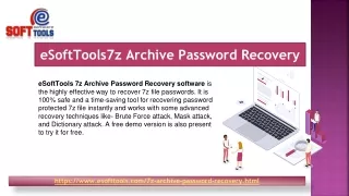 eSoftTools 7z Archive Password Recovery