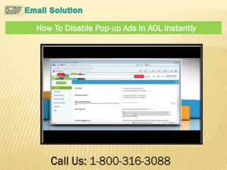 Call - 1-800-316-3088 How To disable pop-ups ads in AOL mail