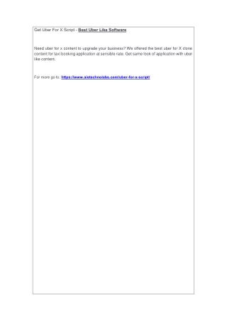 get uber for x script best uber like software