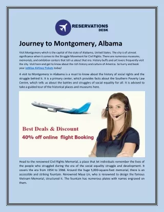 Journey to Montgomery Albama