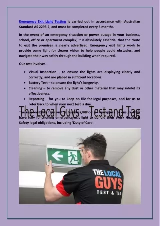 emergency exit light testing is carried