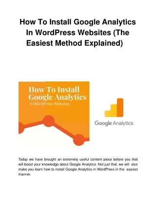 how to install google analytics in wordpress websites the easiest method explained