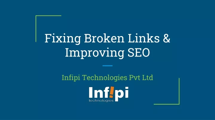 fixing broken links improving seo