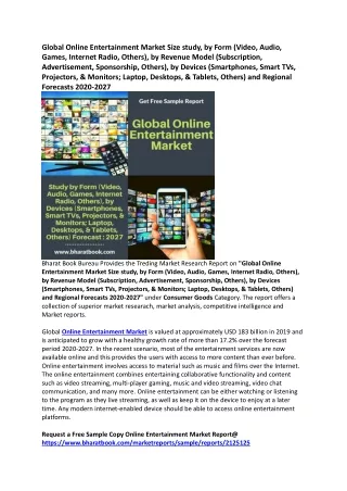 Global Online Entertainment Market Research Report Forecast 2027