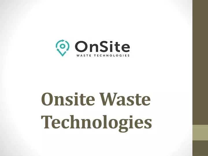 onsite waste t echnologies