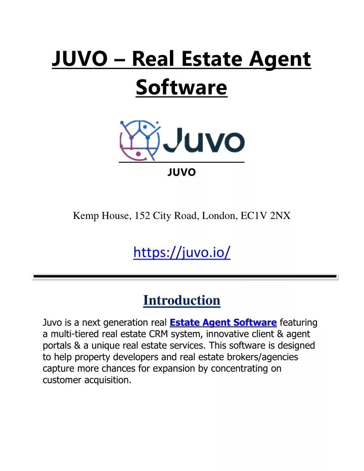 juvo real estate agent software