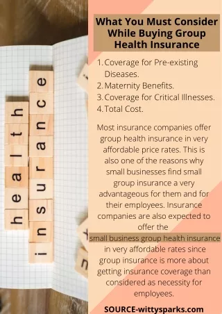 what you must consider while buying group health