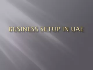 Business Set up in Dubai