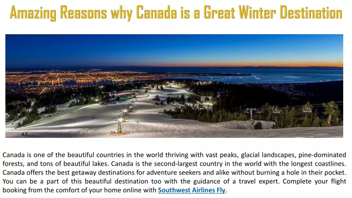 amazing reasons why canada is a great winter