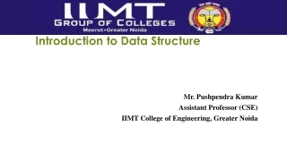 introduction to data structure mr pushpendra