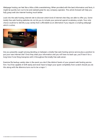 webpage hosting can feel like a little a little