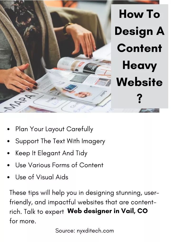 how to design a content heavy website