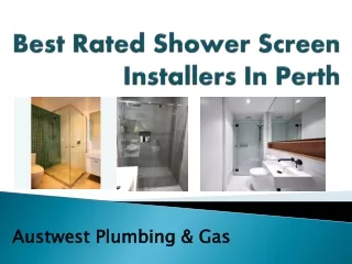 Best Rated Shower Screen Installers In Perth