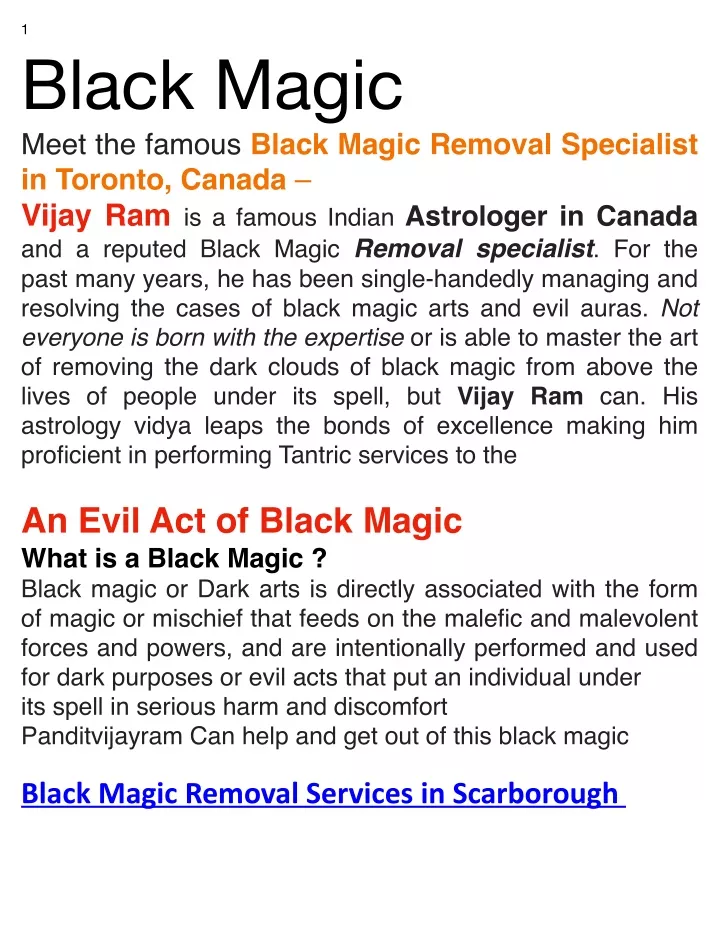 1 black magic meet the famous black magic removal